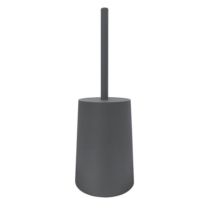foto del prodotto tower portascopino plastica grigio con manico cromato e coperchietto codice prod qf1140gr aquasanit