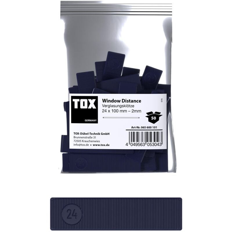 foto del prodotto tox blocchi per la costruzione di finestre 24x100 mm window distance 2 mm 50 pz. 