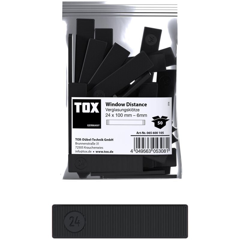 foto del prodotto tox blocchi per la costruzione di finestre 24x100 mm window distance 6 mm 50 pz. 