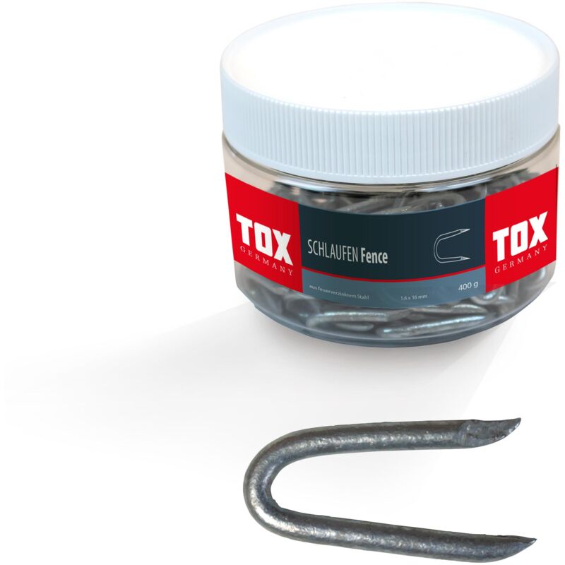 foto del prodotto tox d bel techn. morsetti in acciaio per il fissaggio della recinzione fence 2,0x20 mm 400g 