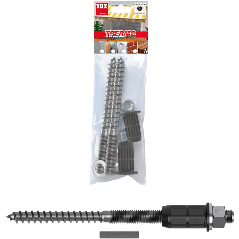foto del prodotto tox sistema di montaggio pesante thermo proof wood m12x230 120 2 pz. 