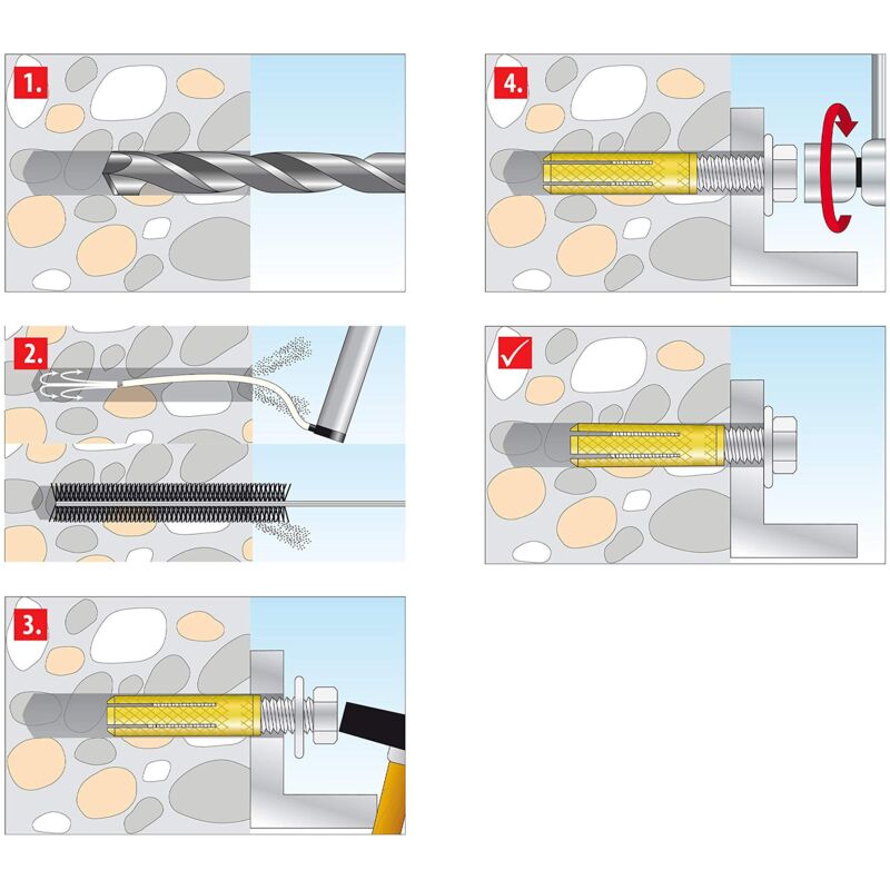 foto del prodotto tox tassello ad espansione in ottone metrix m8x28mm scatola piccola, 25 pz, 026100141