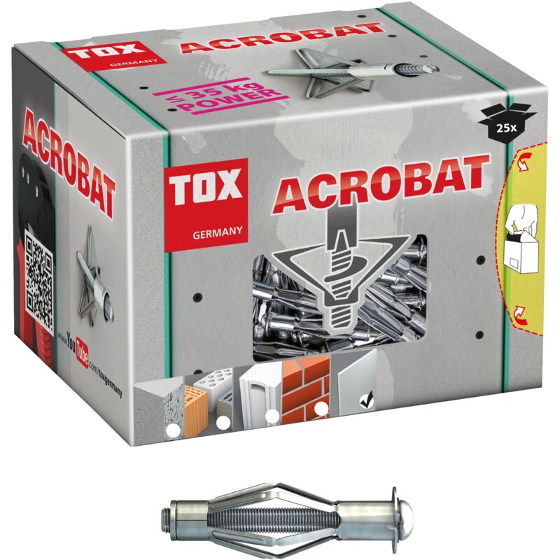 foto del prodotto tox - tassello in metallo per intercapedini acrobat m5x37mm pacchetto piccolo