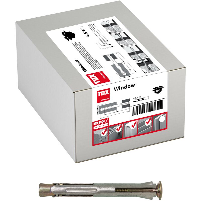 foto del prodotto tox tassello per telaio metallo window 10x132mm