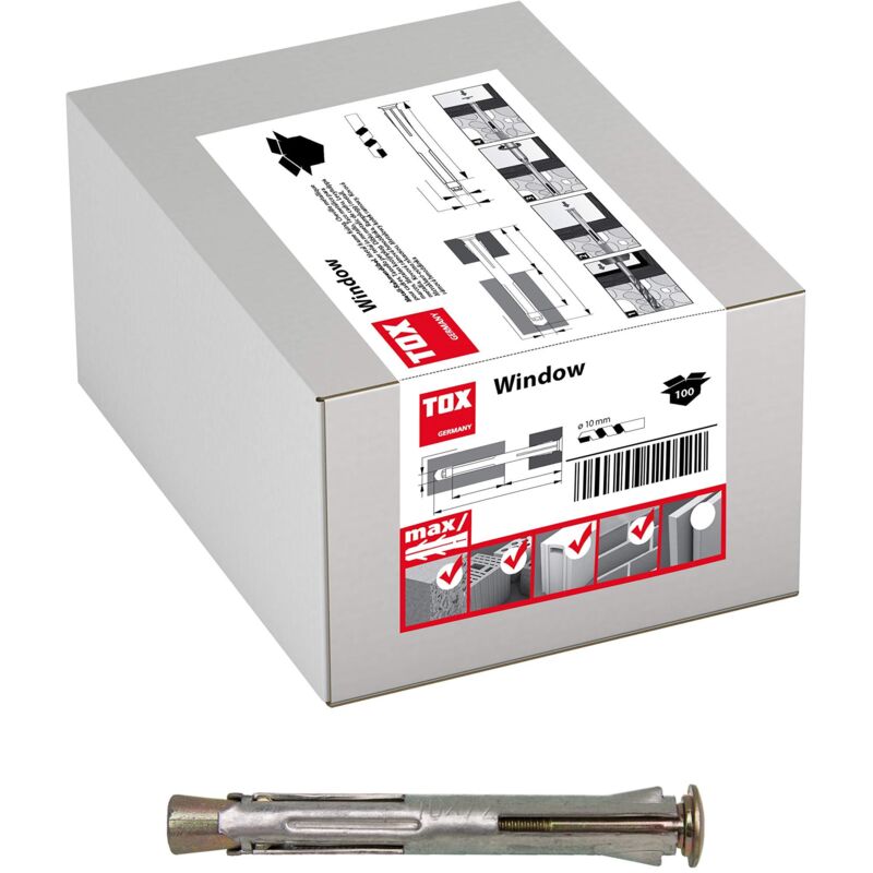foto del prodotto tox - tassello per telaio metallo window 10x182mm