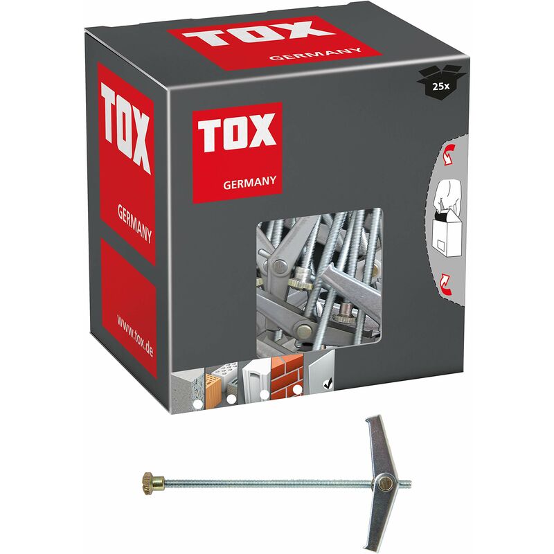 foto del prodotto tox tassello ribaltabile a molla spagat m6, 25 pz, 024100141