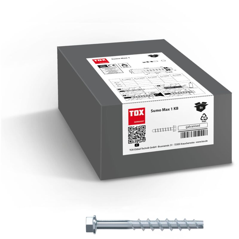 foto del prodotto tox vite di ancoraggio sumo max 1 8x100 kb 50 pz. 