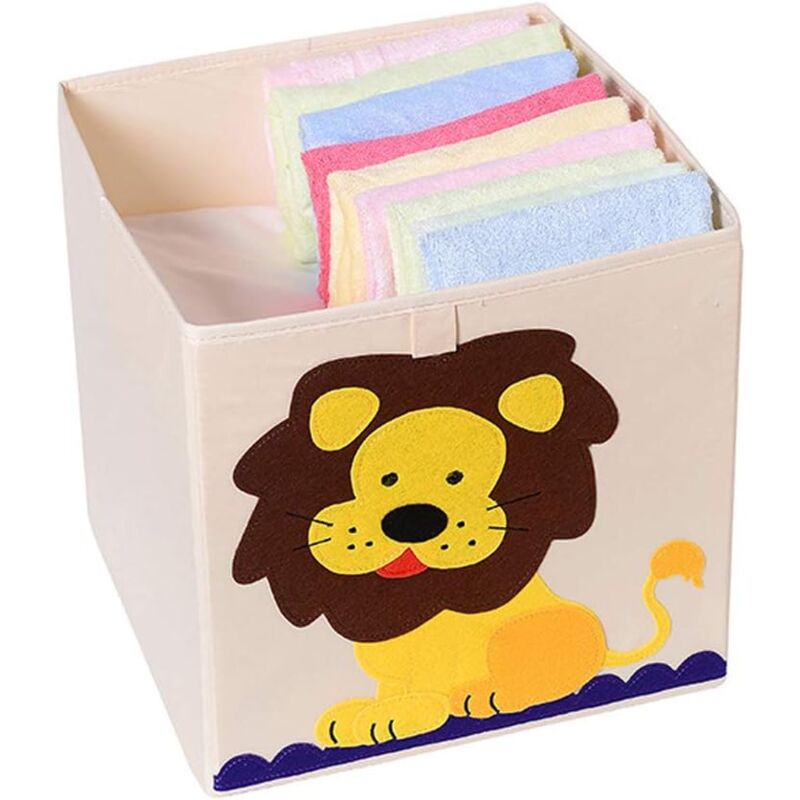 foto del prodotto toy storage box children s storage box foldable cube family,lion