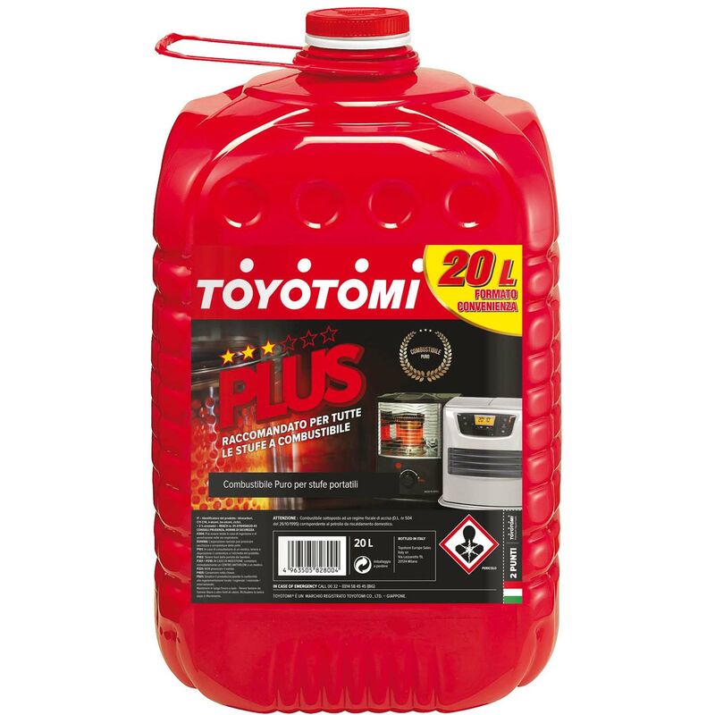 foto del prodotto toyotomi plus tanica da 20 lt combustibile inodore per stufe zibro