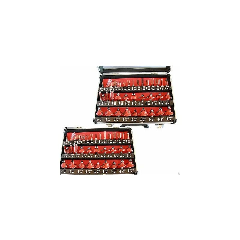 foto del prodotto tp frese legno gambo 8 mm x pantografo cornici set kit 35 fresa in valigetta