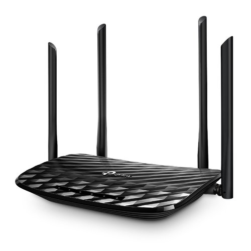 foto del prodotto tp link archer c6 router wireless gigabit ethernet dual band 2.4 ghz 5 ghz nero