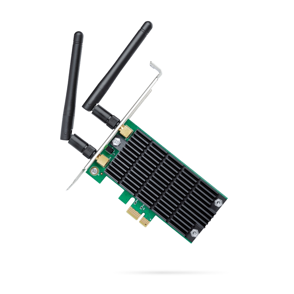 foto del prodotto tp-link archer t4e, scheda wifi per pc, adattatore pci, wifi dual band ac1200, wifi fino a 300 mbps, antenna wifi, per pc, 2.4ghz 5ghz, windows, scheda di rete