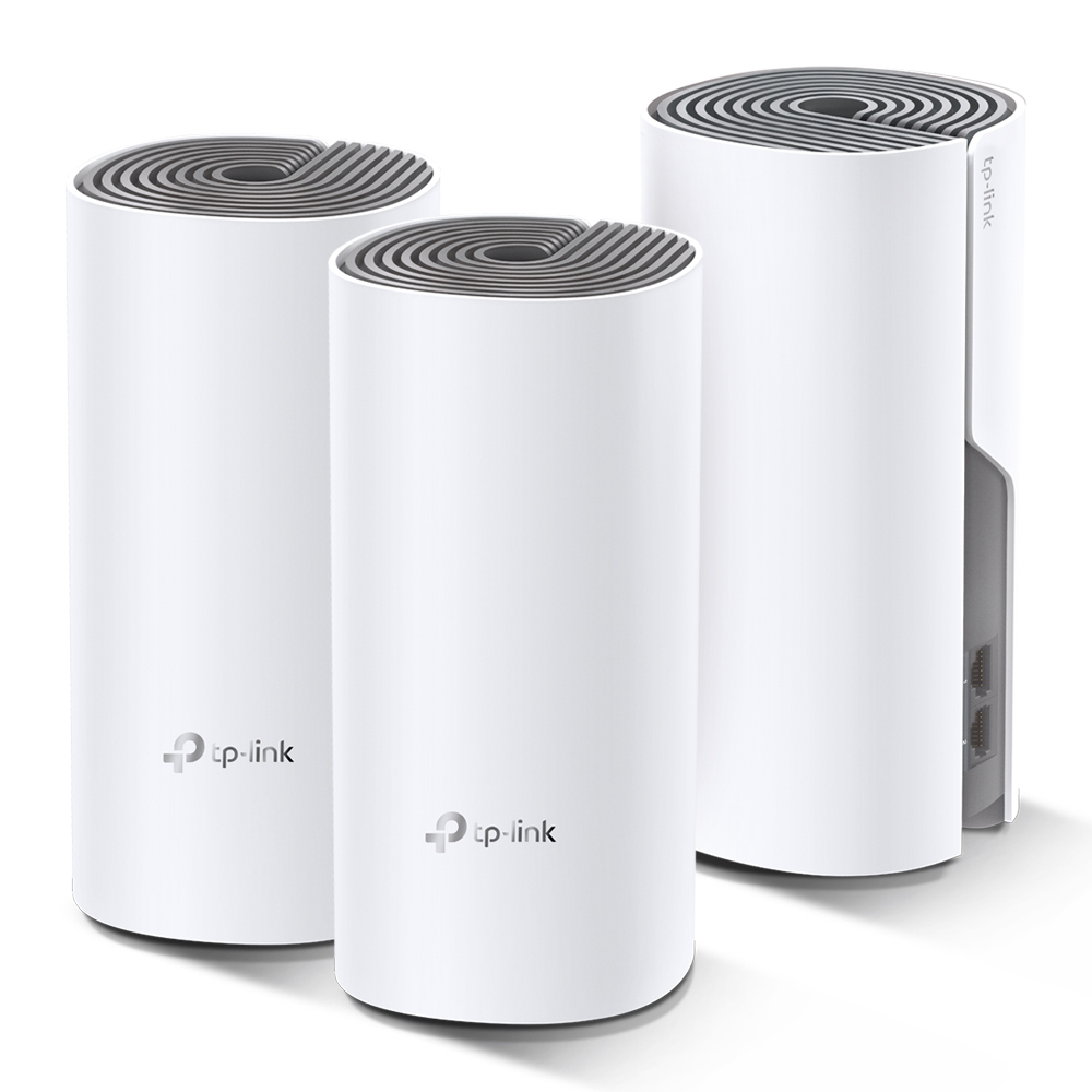 foto del prodotto tp link deco e4 3 pack dual band 2.4 ghz 5 ghz wi fi 5 802.11ac bianco, grigio 2 interno