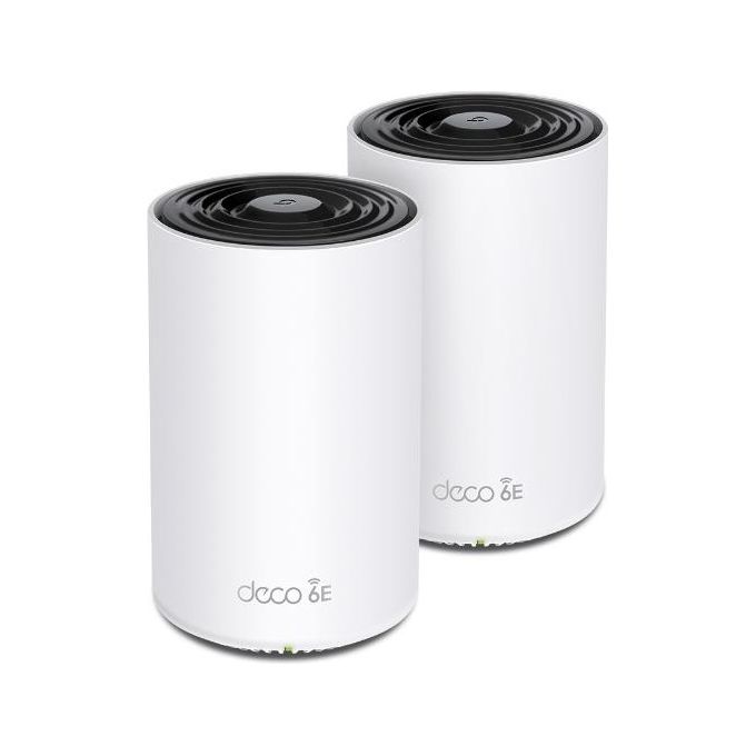 foto del prodotto tp link deco xe75(2-pack) mesh router axe5400 wi-fi 6e tri-band sistema mesh per tutta la casa porta gigabit 6 ghz ai-driven mesh homeshield mu-mimo 2 pezzi con copertura fino a 500?