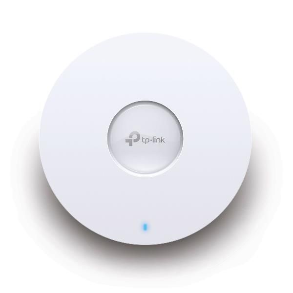 foto del prodotto tp link eap772 access point wi fi 6e tri band 9300mbps bianco router wireless veloce