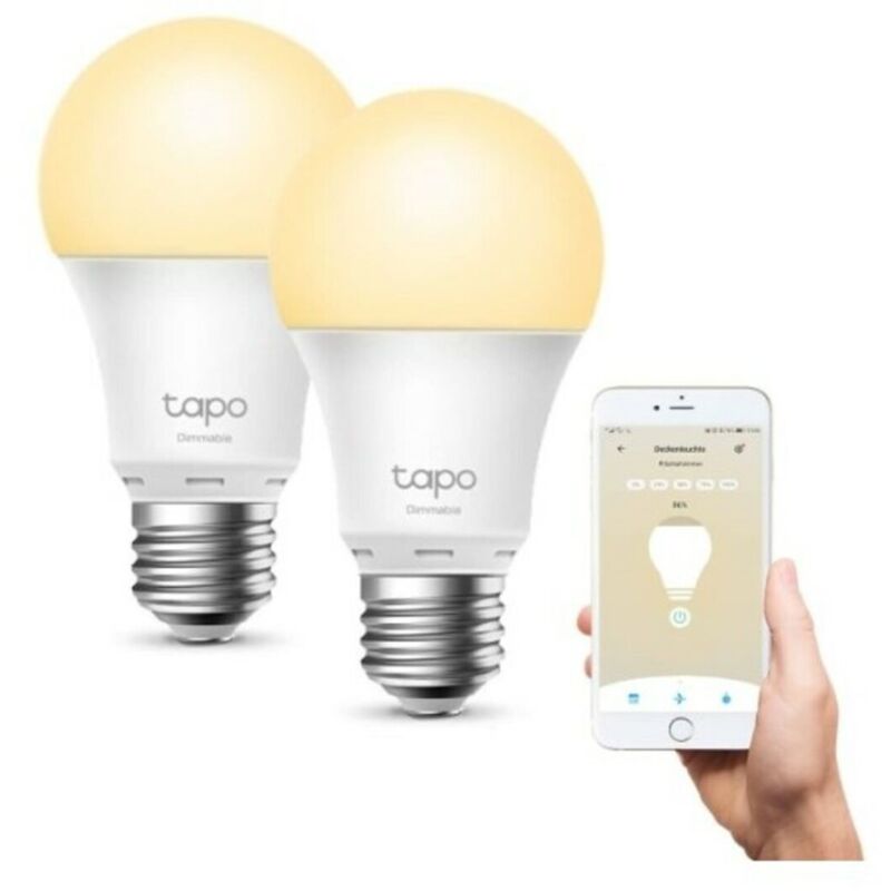 foto del prodotto tp link lampadina intelligente led l510e wifi e27 8,7 w 2700k 2 uds 