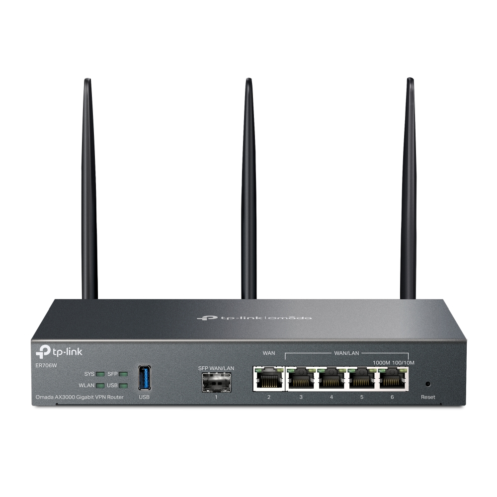 foto del prodotto tp link omada er706w router wireless gigabit ethernet dual band 2.4 ghz 5 ghz nero