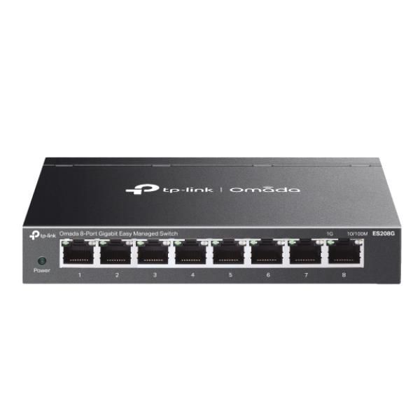 foto del prodotto tp link omada es208g switch di rete gestito l2 gigabit ethernet 10 100 1000 nero