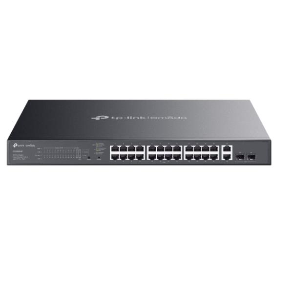 foto del prodotto tp link omada es228gmp switch di rete gestito l2 gigabit ethernet 10 100 1000 supporto power over ethernet poe nero