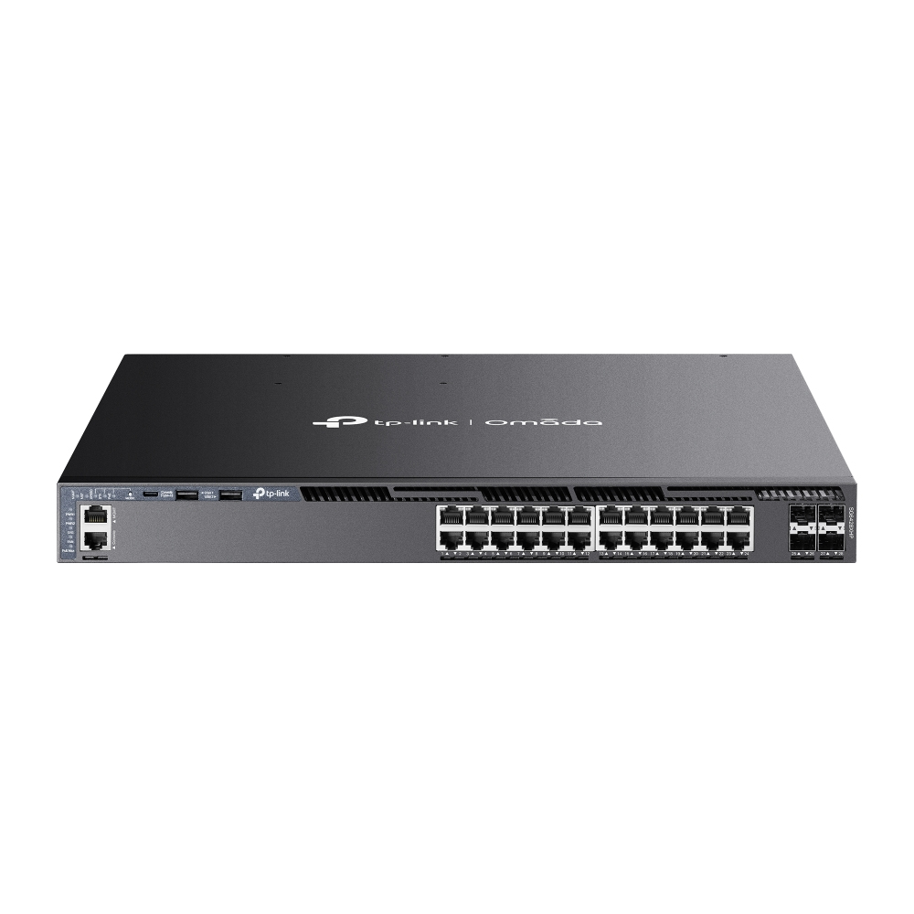 foto del prodotto tp link omada sg6428xhp switch di rete gestito l3 gigabit ethernet 10 100 1000 supporto power over ethernet poe 1u nero