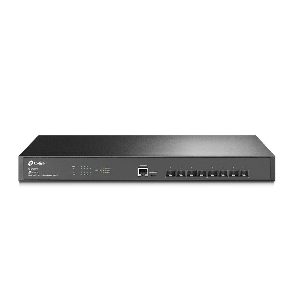 foto del prodotto tp link omada sx3008f switch di rete gestito l2 l3 nero