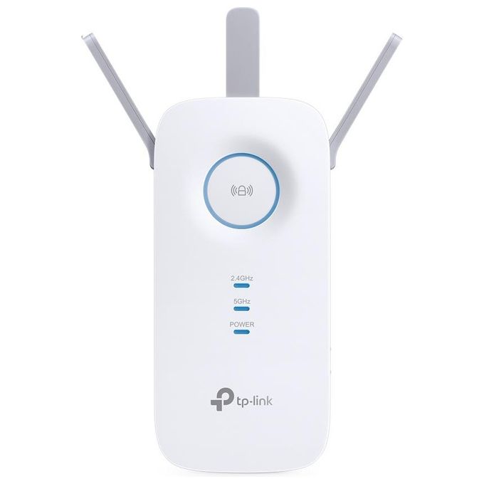 foto del prodotto tp-link re450 ripetitore wifi wireless, velocita' dual band ac1750mbps, wifi extender e access point, compatibile con modem router wifi, 1 porta gigabit, tecnologia tp-link onemesh, bianco