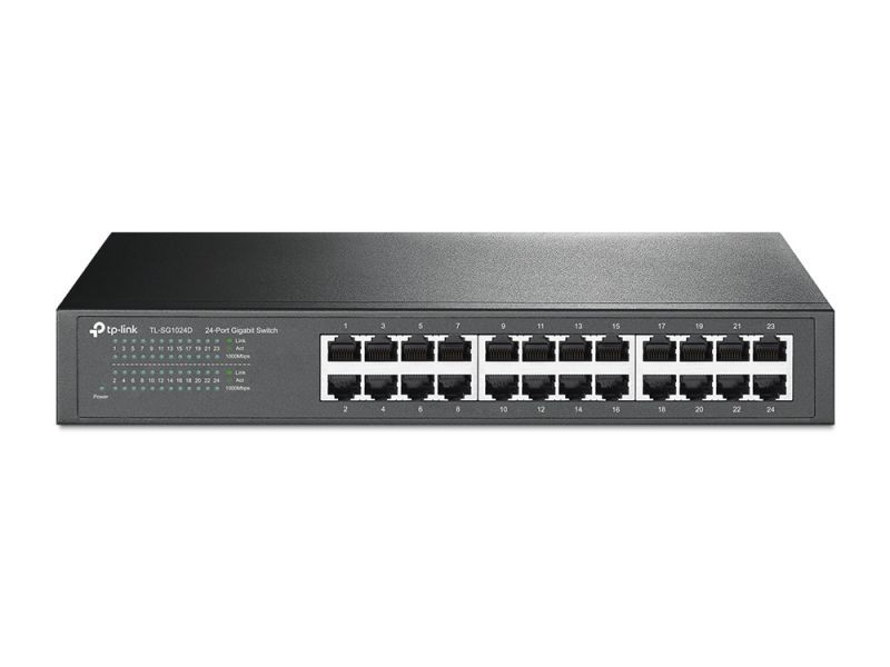 foto del prodotto tp-link switch 24-porte gigabit desktop rackmount - tl-sg1024d