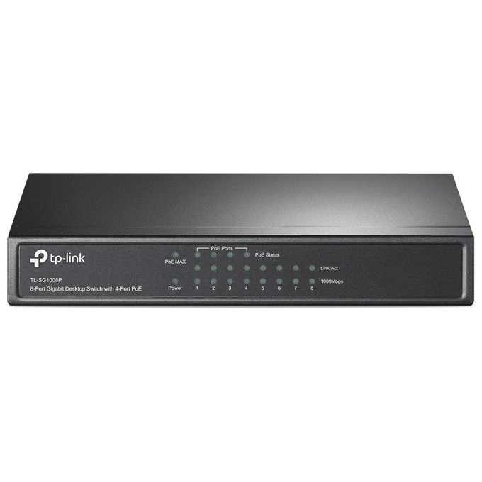 foto del prodotto tp-link switch 8 porte gigabit 4 porte poe