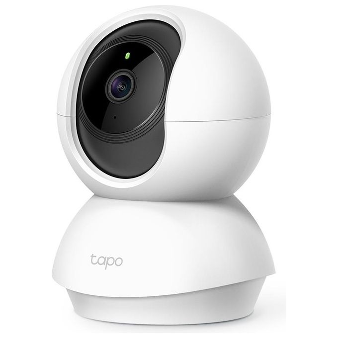 foto del prodotto tp link telecamera wi fi interno 3mp videocamera sorveglianza visione notturna notifiche in tempo reale storage su cloud e microsd fino a 256gb funziona con alexa e google assistant tapo c210 