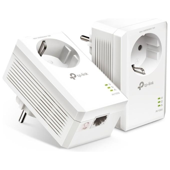 foto del prodotto tp-link tl-pa7017p kit adattatore di rete powerline 1000 mbit-s collegamento ethernet lan bianco 2 pezzi
