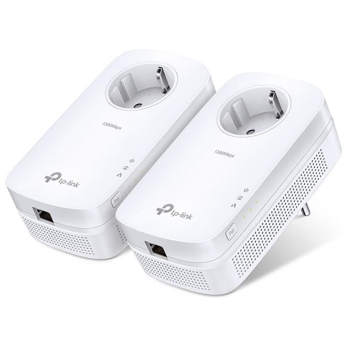 foto del prodotto tp-link tl-pa8010p kit powerline av1200 con presa passante, fino a 1200mbps, 1 porta gigabit