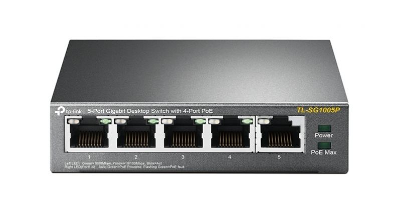 foto del prodotto tp link tl sg1005p non gestito gigabit ethernet 10 100 1000 supporto power over ethernet poe nero