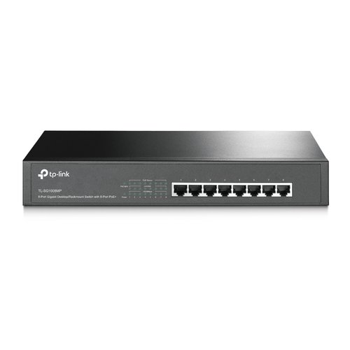 foto del prodotto tp link tl sg1008mp non gestito gigabit ethernet 10 100 1000 supporto power over ethernet poe 1u nero