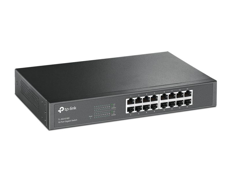 foto del prodotto tp link tl sg1016d non gestito gigabit ethernet 10 100 1000 nero