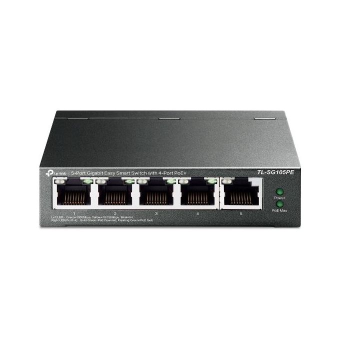foto del prodotto tp-link tl-sg105pe switch di rete non gestito l2 gigabit ethernet 10-100-1000 nero supporto power over ethernet