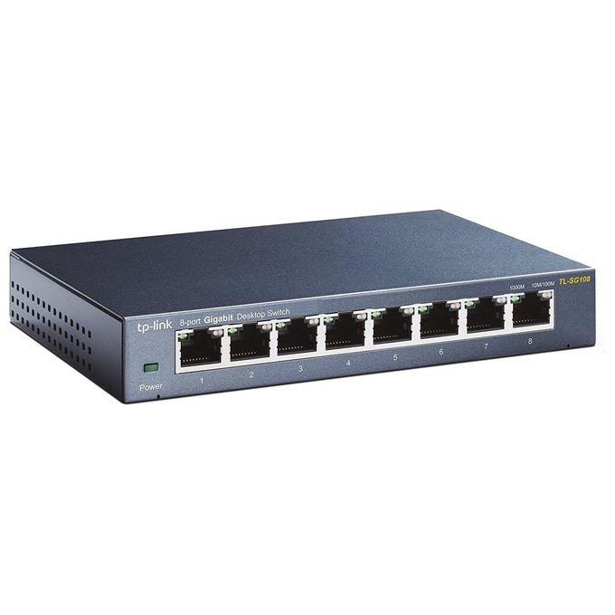 foto del prodotto tp-link tl-sg108 v3.0 switch di rete non gestito gigabit ethernet 10-100-1000 nero