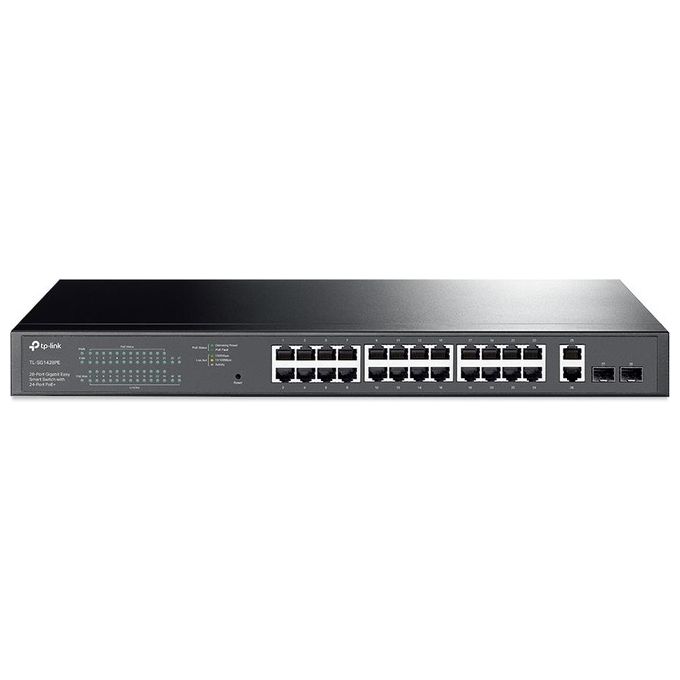 foto del prodotto tp-link tl-sg1428pe switch di rete gestito l2 gigabit ethernet 10-100-1000 supporto power over ethernet 1u nero