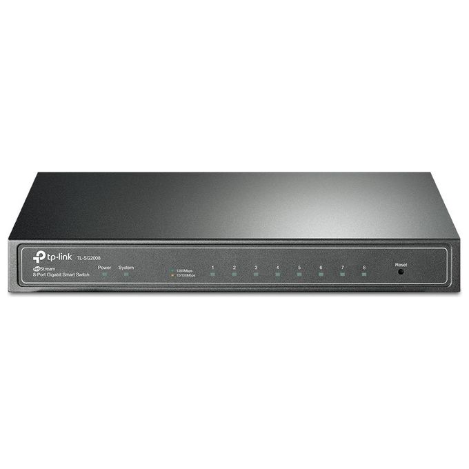 foto del prodotto tp link tl sg2008 omada switch 8 porte gestito gigabit ethernet 10 100 1000 nero