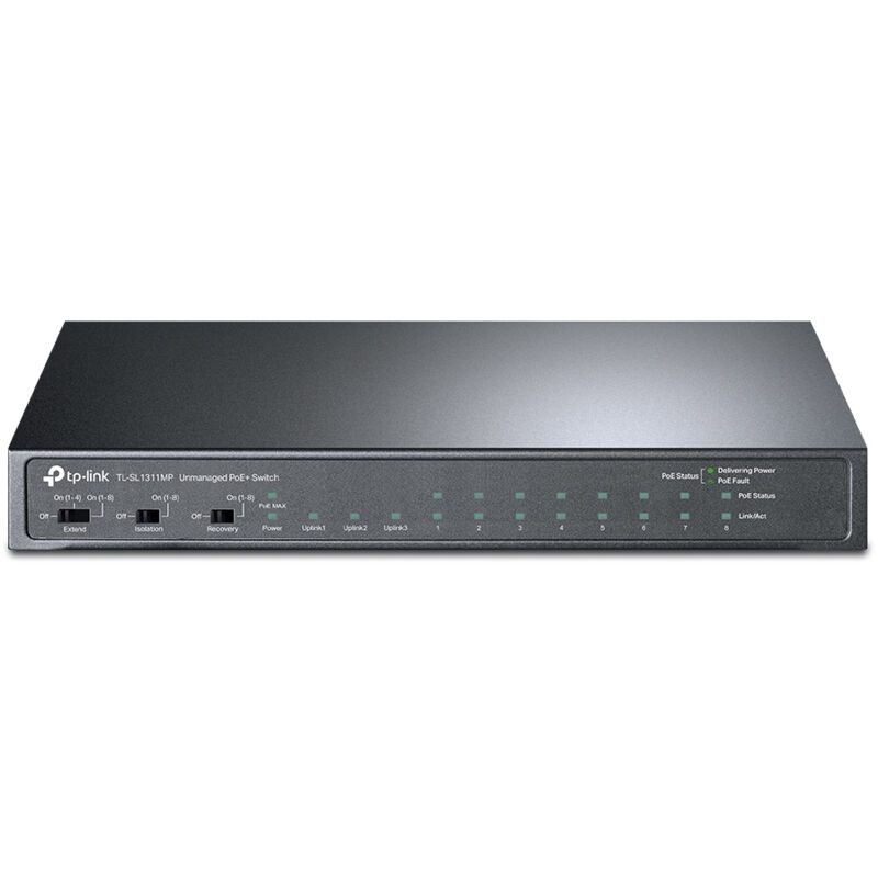 foto del prodotto tp-link tl-sl1311mp switch di rete non gestito fast ethernet (10/100) supporto power over ethernet (poe) nero - 136188