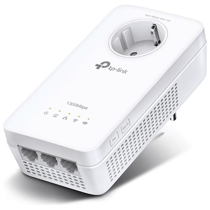 foto del prodotto tp link tl wpa8631p adattatore di rete powerline 300 mbit s collegamento ethernet lan wi fi bianco