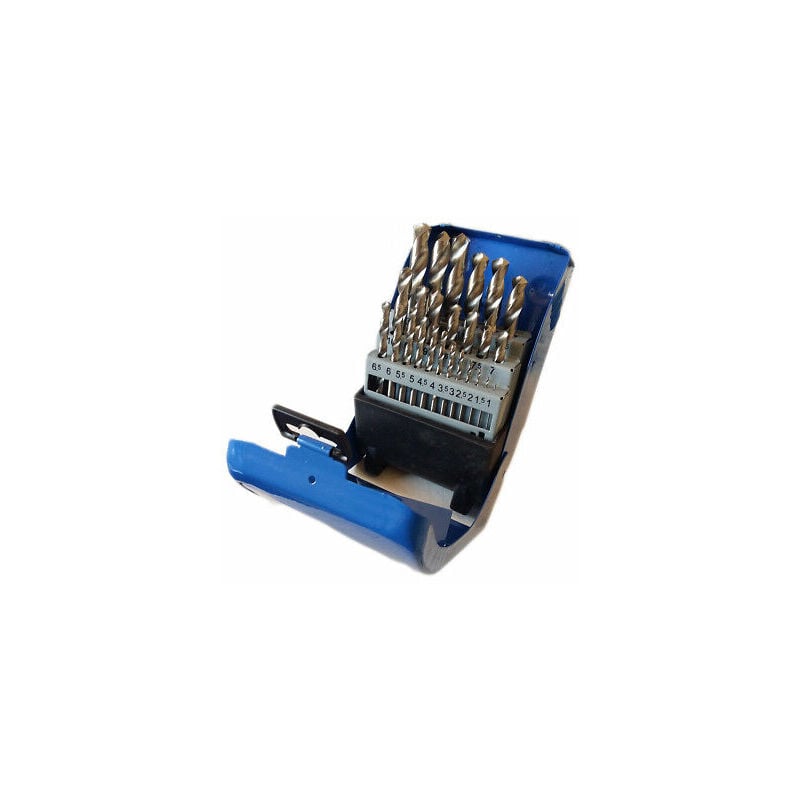 foto del prodotto tp set 25 punte per trapano in titanio kit punte ferro misure 1 a 13 cm custodia