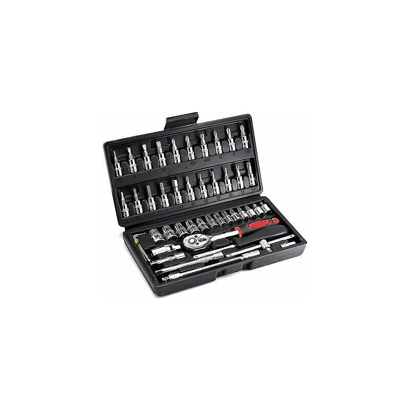 immagine 0 del prodotto tp set chiavi a bussola con cricchetto 46 pz pezzi cacciavite esagonale chiave