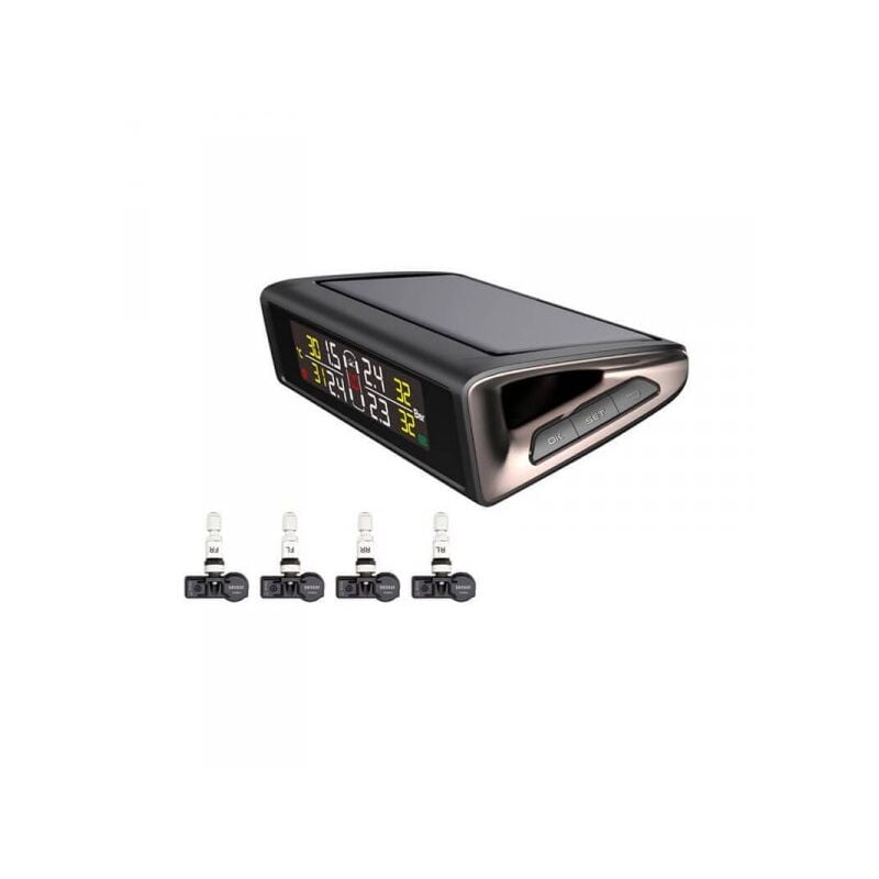 foto del prodotto tpms wireless pannello solare con 4 sensori interni per professionista gommista installatore pneumatico pressione sistema monitoraggio