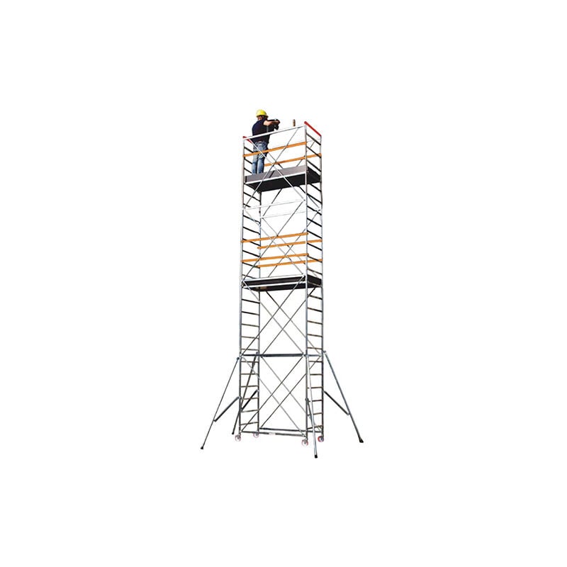 foto del prodotto trabattello acciaio 2 piano altezza max. di lavoro 6,96m poker hd 3 2cam