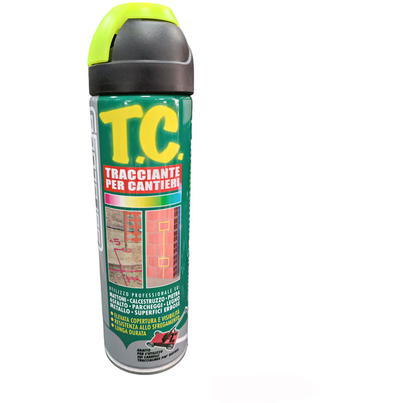 foto del prodotto tracciante per cantieri smalto acrilico giallo rosso 500ml saratoga, rosso