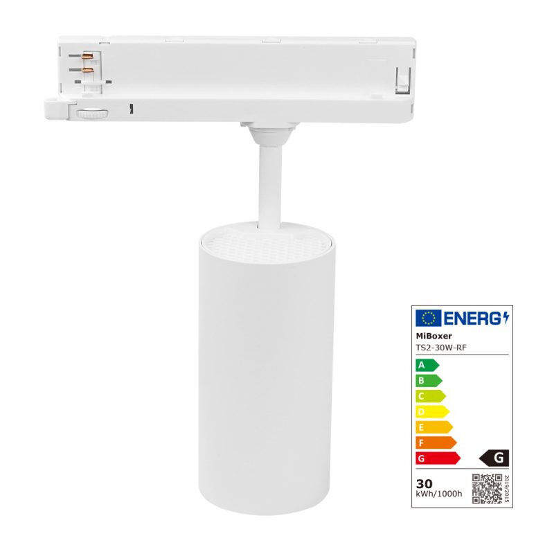foto del prodotto tracklight blanc 30w ac100 240v 2000lm 36 rf 2.4g 30m cct 2700k 6500k 