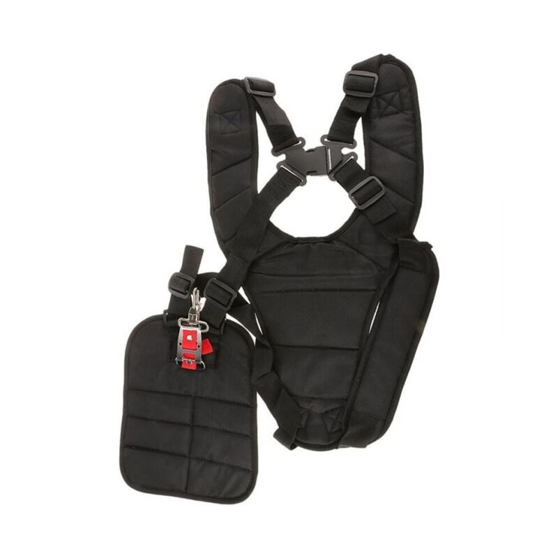 foto del prodotto tracolla per decespugliatore imbracatura per decespugliatore comoda cintura per decespugliatore doppia tracolla sul petto cinghia per decespugliatore