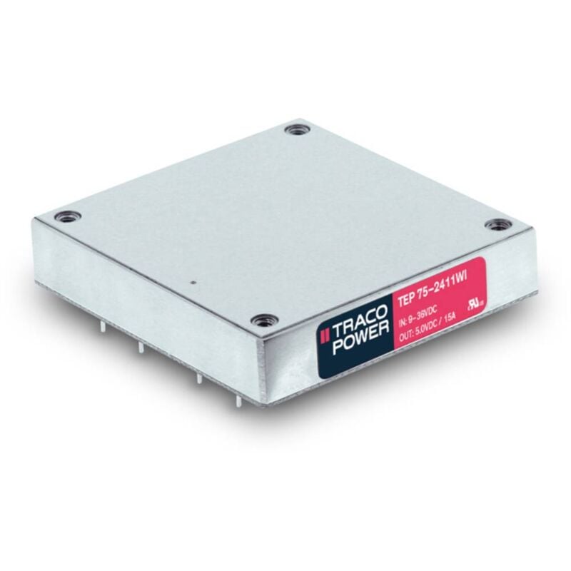 foto del prodotto tracopower tep 75 7216wi modulo convertitore dc dc 110 v dc 28 v dc 2.7 a 75 w num. uscite 1 x contenuto 1 pz.