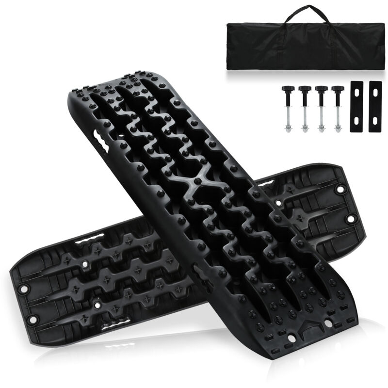 foto del prodotto traction track 2pcs traction mats 10t nylon car emergency evacuation plate traction aid anti slip start aid traction mat randaco