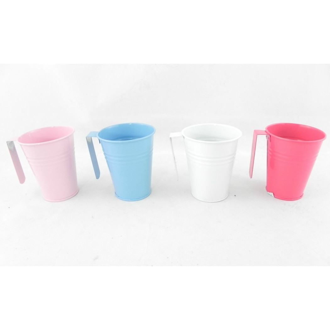 foto del prodotto trade shop 12 pz secchielli fioriera secchiello bomboniera vaso fiori wedding giardino rosso